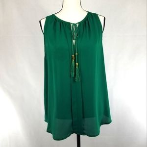 Green Tank Blouse